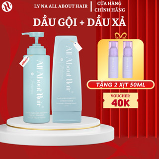 Combo DẦU GỘI + DẦU XẢ [Tặng 2 Xịt 50ml] ALL ABOUT HAIR Dưỡng Tóc Chắc Khoẻ, Bồng Bềnh Giảm Bết