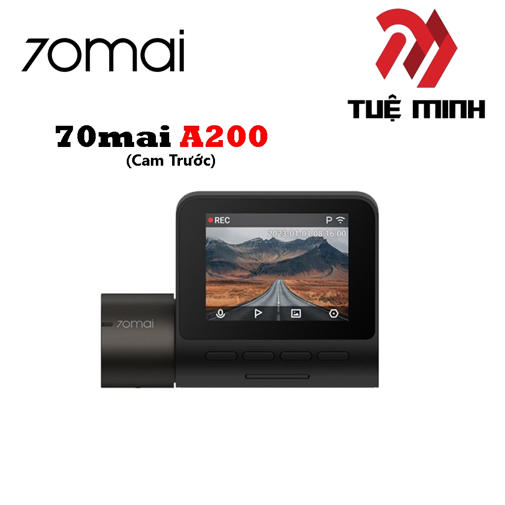 Camera hành trình 70mai A200 HDR 1080P ghi hình trước sau sắc nét, giám sát đỗ xe 24h an toàn