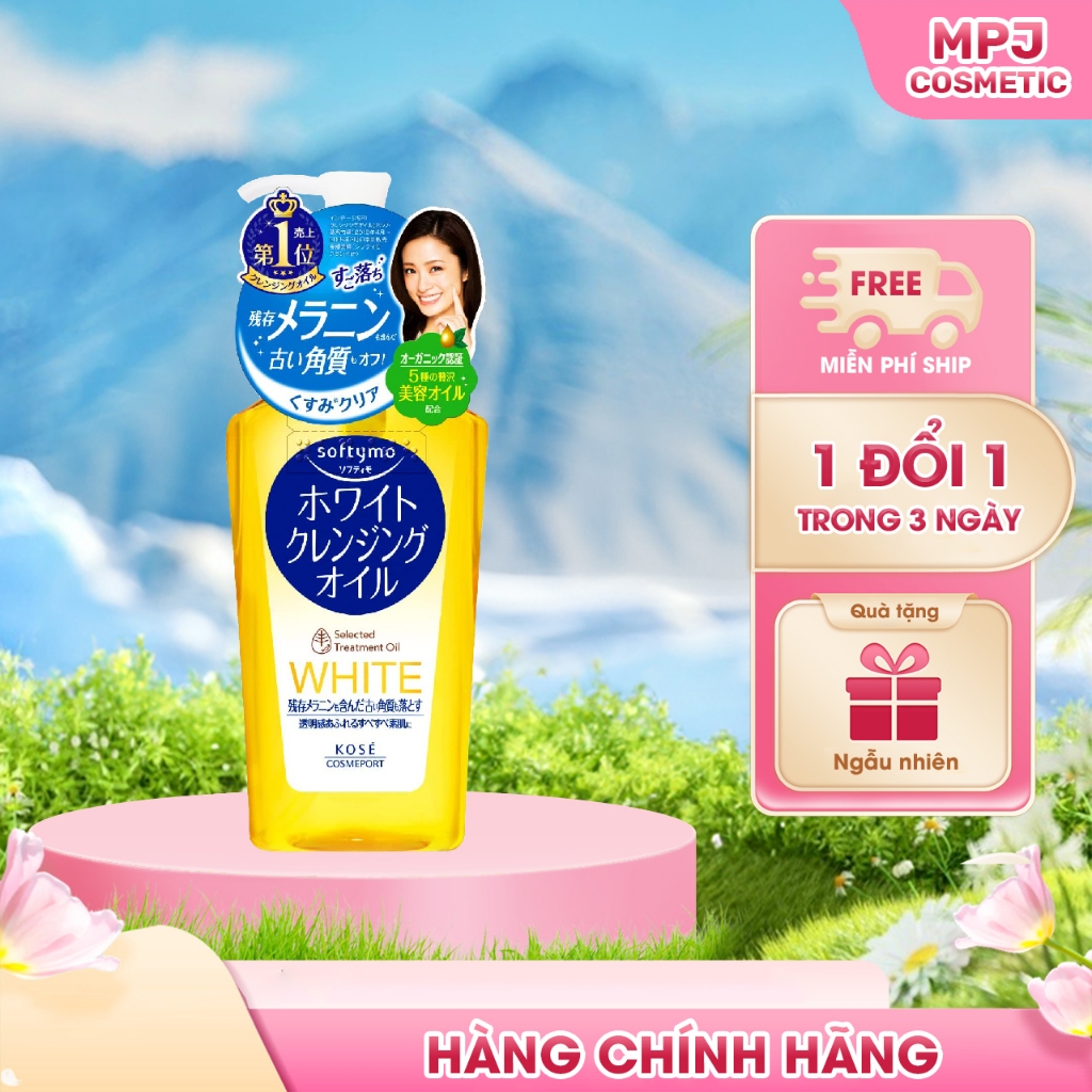 Dầu Tẩy Trang Dưỡng Trắng Da Kosé Softymo White Cleansing Oil NC 230mL