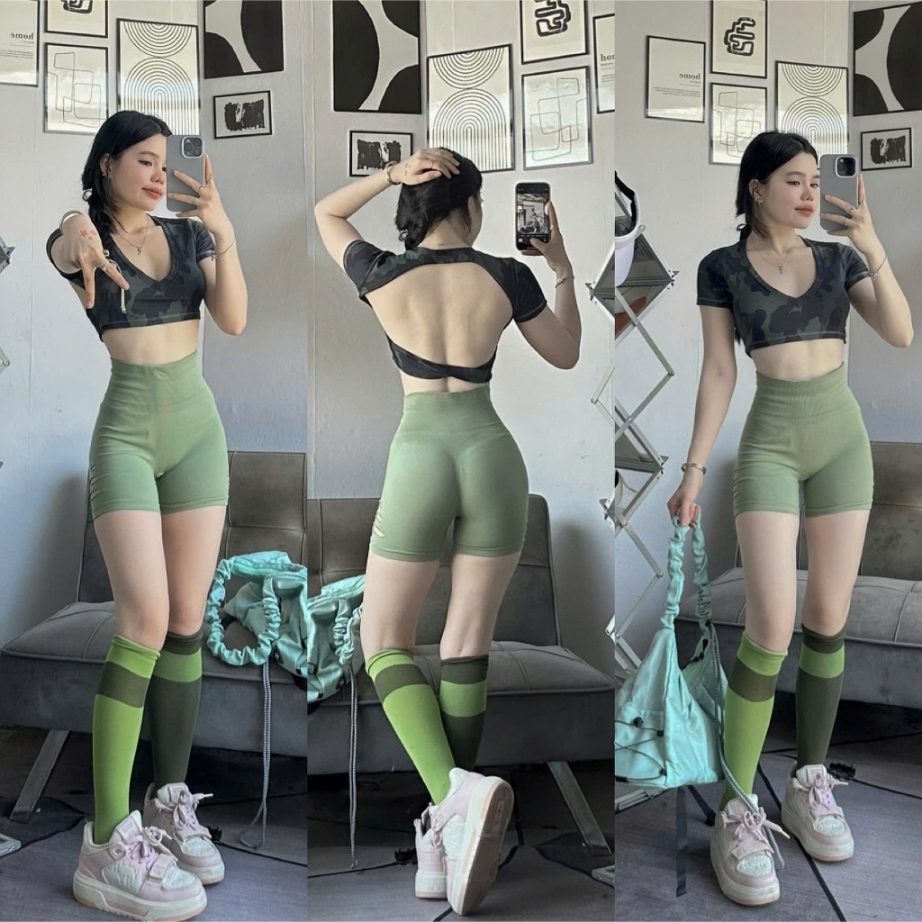 Áo Croptop XOẮN LƯNG CỔ TIM D3 Thể Thao Kèm Mút Tập Gym-Yoga-Aerobic( KHÔNG KÈM QUẦN)⚡️ Hàng xuất khẩu ⚡️ | BigBuy360 - bigbuy360.vn