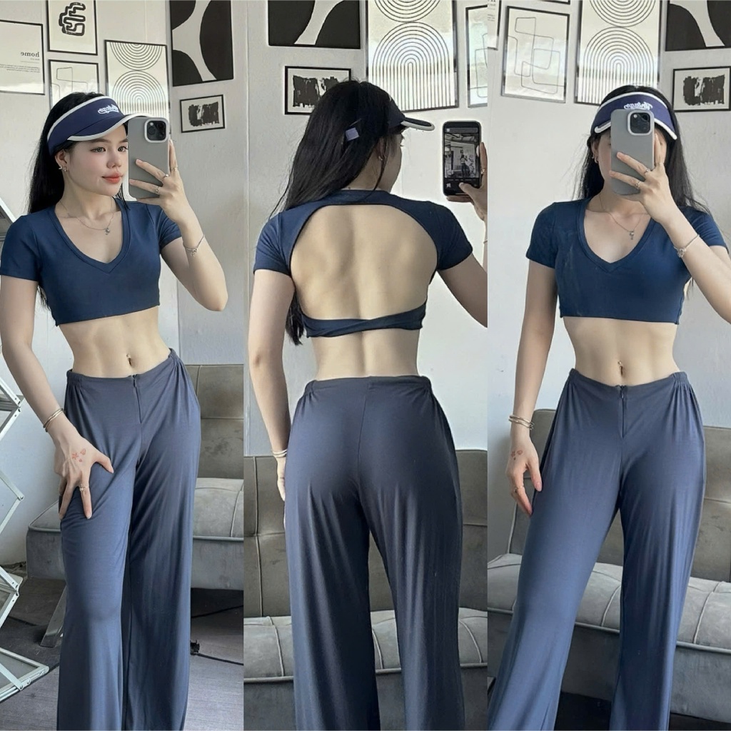 Áo Croptop XOẮN LƯNG CỔ TIM D3 Thể Thao Kèm Mút Tập Gym-Yoga-Aerobic( KHÔNG KÈM QUẦN)⚡️ Hàng xuất khẩu ⚡️ | BigBuy360 - bigbuy360.vn