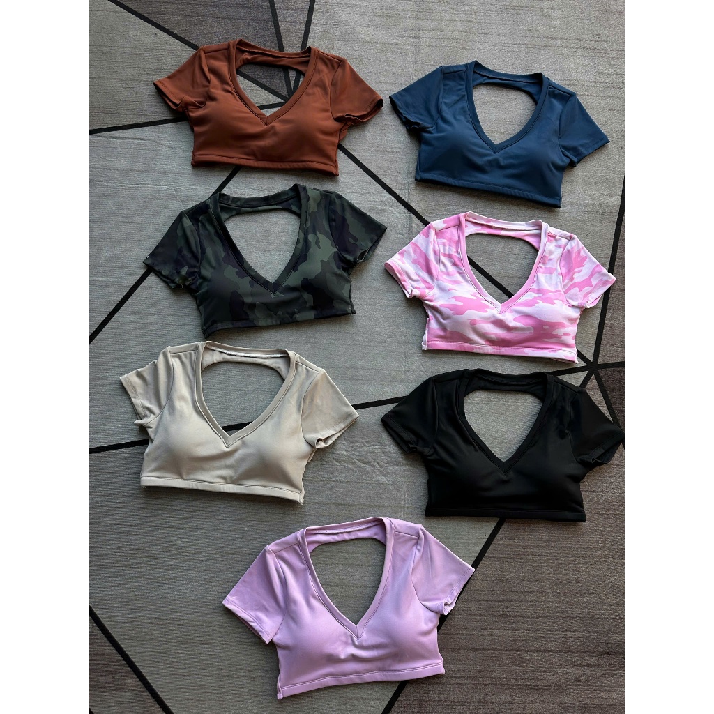 Áo Croptop XOẮN LƯNG CỔ TIM D3 Thể Thao Kèm Mút Tập Gym-Yoga-Aerobic( KHÔNG KÈM QUẦN)⚡️ Hàng xuất khẩu ⚡️ | BigBuy360 - bigbuy360.vn