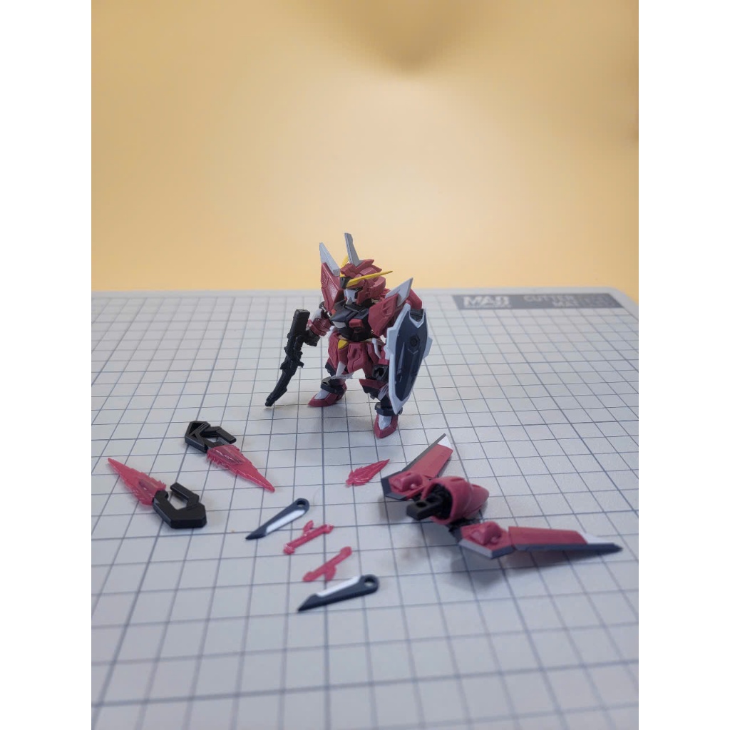 (MÔ HÌNH SECOND HAND) MSE MOBILE SUIT ENSEMBLE IMMORTAL JUSTICE GUNDAM KÈM PACK BẢN 2ND