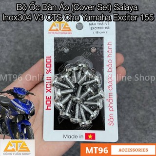 Bộ Ốc Dàn Áo Salaya Inox 304 CTS Mẫu V3 Cho Yamaha Exciter 155, Ex 155