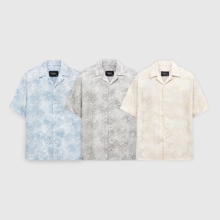  Áo sơ mi nam ROWAY form suông thoáng mát Cộc tay hoa nổi 