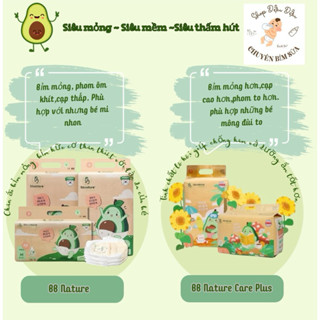 [KHÔNG QUÀ] Tã/bỉm BB NATURE/BB NATURE CARE PLUS sợi tre hữu cơ Hàn Quốc đủ size cho bé
