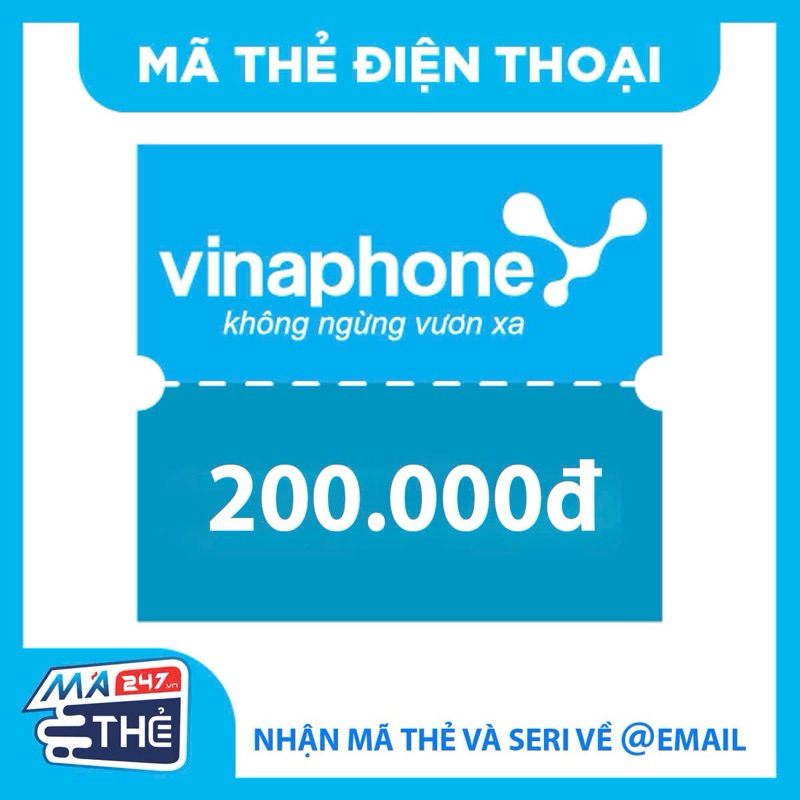 Mã thẻ cào điện thoại Vinaphone 200k