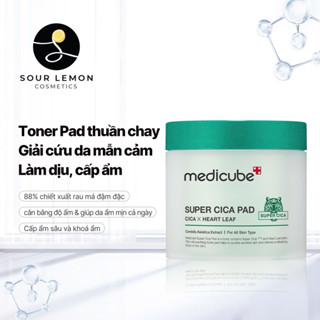 Medicube super cica pad toner dịu da mụn ,nhạy cảm, cấp ẩm(Vegan) 150g/70 miếng