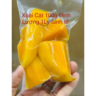 (Hoả Tốc HCM) Xoài Cát Hòa Lộc Cấp Đông Túi 100g Định Lượng 1 Ly Sinh Tố - đã làm sạch vỏ và hột