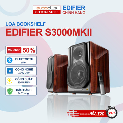 Loa bookshelf bluetooth cao cấp EDIFIER S3000MKII - FLAGSHIP - BT V5.0 - Hi-Res Audio Wireless-BH24T