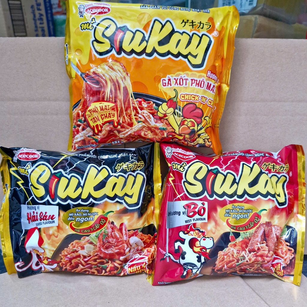 Mì SiuKay 7 cấp độ ( vị bò 127g hải sản 128g)
