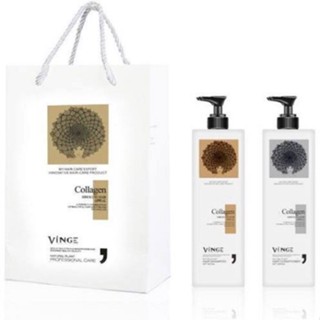 Cặp Dầu Gội Xả Collagen Vinge 1000ML | Giảm Rụng Tóc Kích Mọc Tóc Phục Hồi Tóc Hư Tổn 