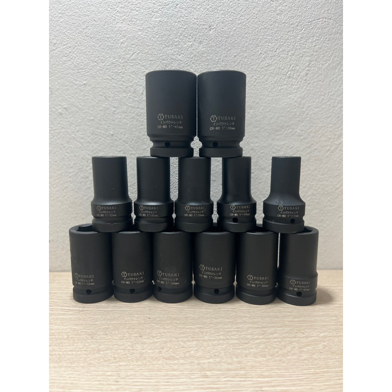 Đù khẩu tuýp 1inch dài 8cm tứ số 17mm đến số 41mm Tusaki
