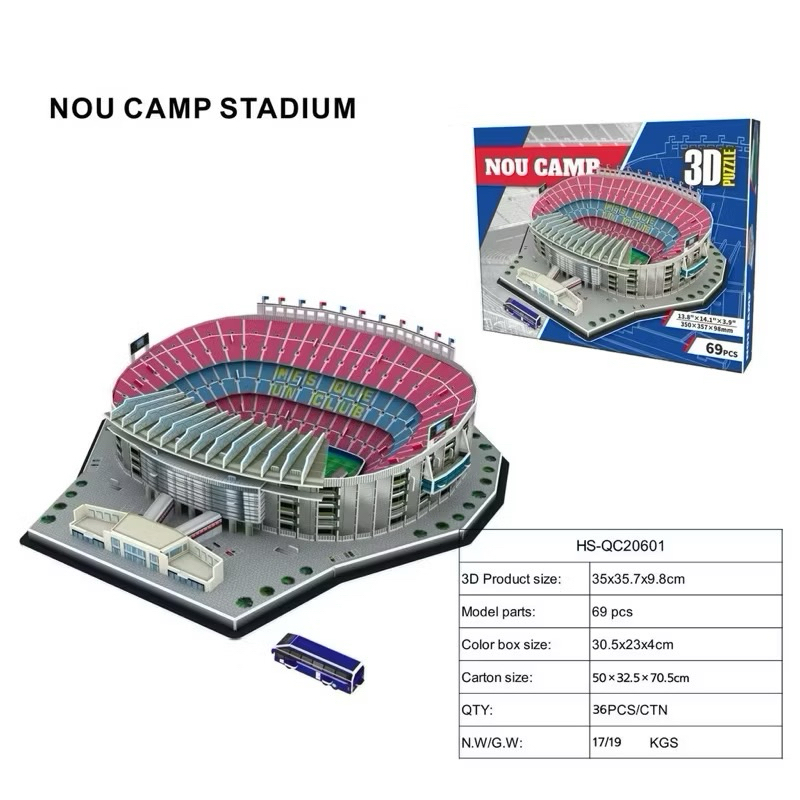 Mô hình sân vận động bóng đá Nou Camp Barca đồ chơi lắp ghép sân vận động bóng đá mô hình lego SVĐ B