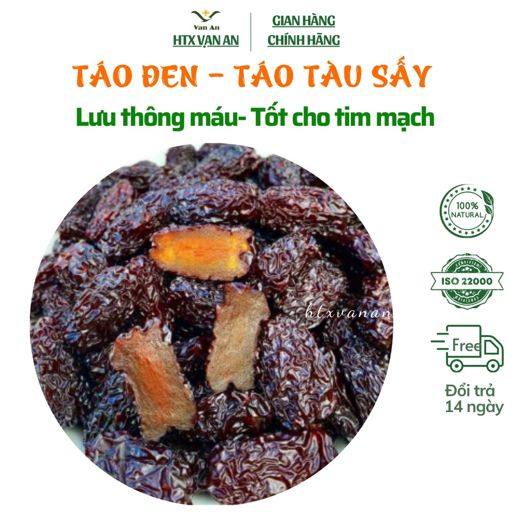 Táo đen, Táo tàu bổ dưỡng, 500Gram, điều hòa cơ thể, dưỡng da