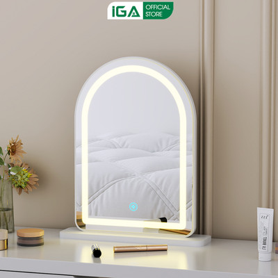 Gương led hình vòm để bàn trang điểm hiện đại thương hiệu IGA - GP402