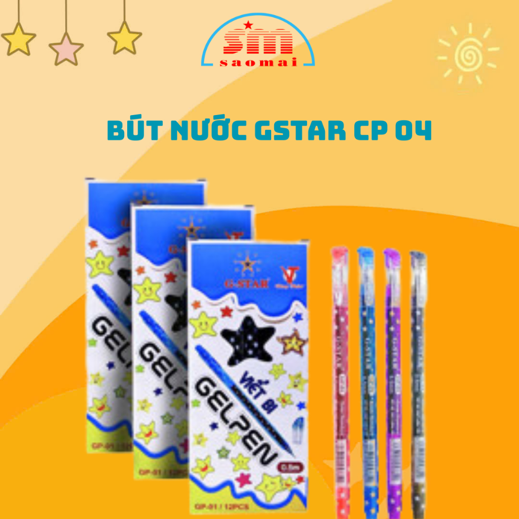 Hộp 12 Cây Bút Nước Gstar GP04 Nét 0.5mm Văn Phòng Phẩm Sao Mai