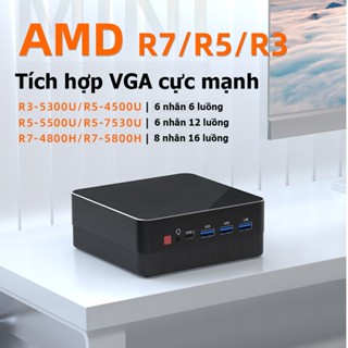 Mini pc amd ryzen 5 các đời 4500u 5500u 4800h 5600h 5600u chính hãng Texhoo hiệu năng mạnh, làm việc chơi game