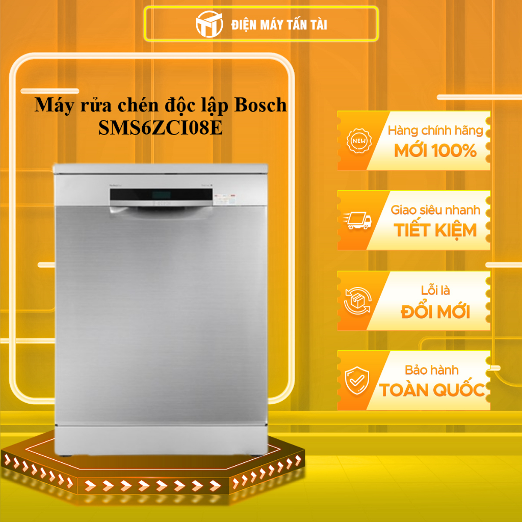 SMS6ZCI08E - Máy rửa chén độc lập Bosch SMS6ZCI08E - HÀNG CHÍNH HÃNG - CHỈ MIỄN PHÍ HCM