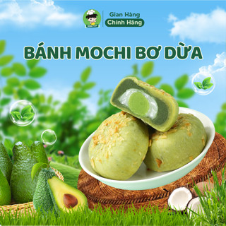 Bánh Mochi Bơ Dừa Không Đường Ít Calo Shin Food Mềm Dẻo Thơm Ngon, Bánh Mochi Trà Xanh Nhân Bơ Ăn Kiêng Giảm Cân Healthy