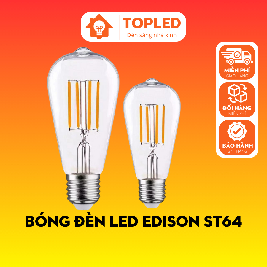 Bóng Đèn LED Edison ST64 Vàng Nắng