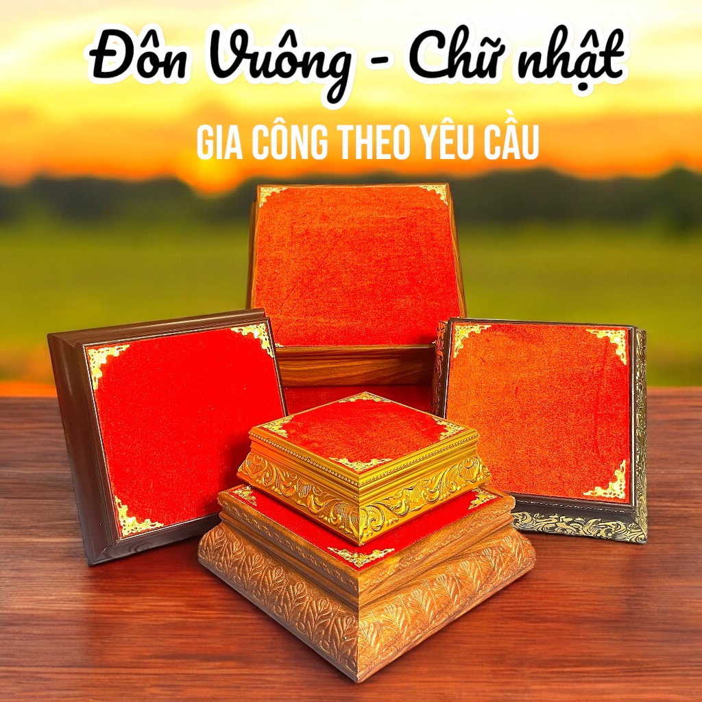 Đôn kê tượng, Vật phẩm phong thủy, hình vuông - chữ nhật, đa dạng kích thước