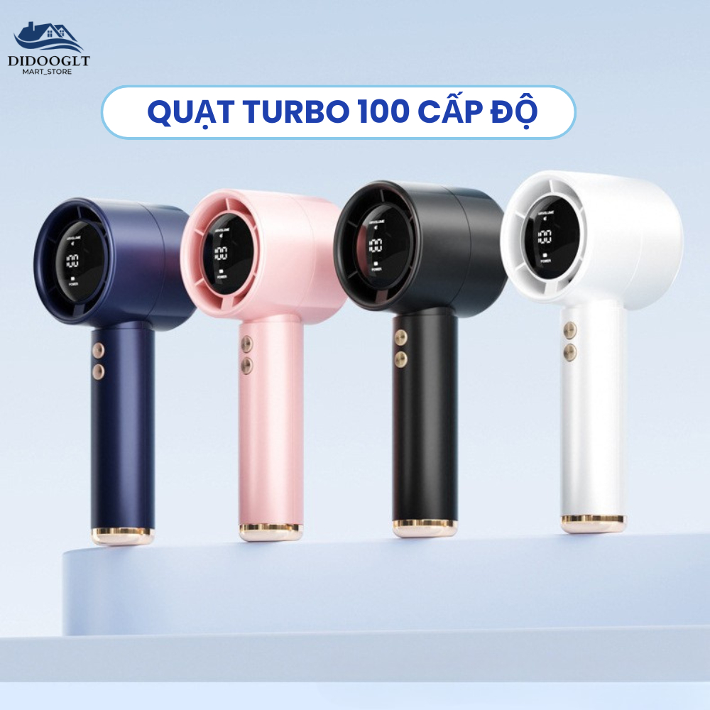 Quạt Cầm Tay Mini 10000mah 5 Tốc Độ Gió, Nhỏ Gọn Tiện Lợi Dễ Mang Theo Khi Đi Chơi, Đi Du lịch DIDOOGLT