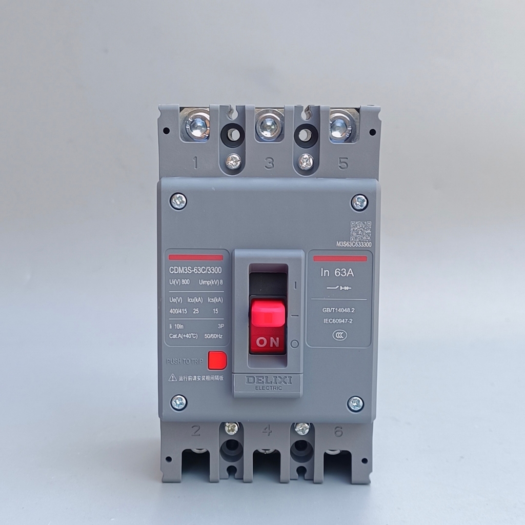 Aptomat 3P chông giật, át chống giật chống quá tải 3 pha hàng chính hãng delixi bảo hành 1 năm.