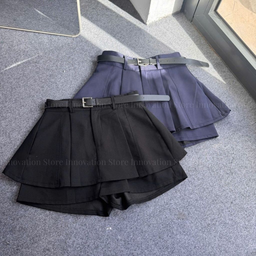 [TẶNG KÈM ĐAI] Quần Váy Thiết Kế 2 Tầng Có Quần Short Chống Lộ Cạp Lưng Cao Khoá Kéo 868 Nữ Women | BigBuy360 - bigbuy360.vn