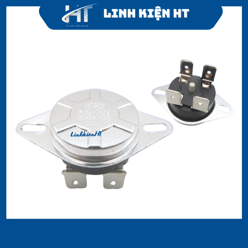 Rơ le nhiệt bình nóng lạnh 80 độ 85 độ 90 độ 92 độ 93 độ 94 độ 95 độ KSD302T KSD302X KSD302 20A 250V