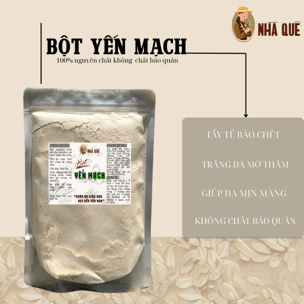 Bột yến mạch đắp mặt giá sỉ 500gr