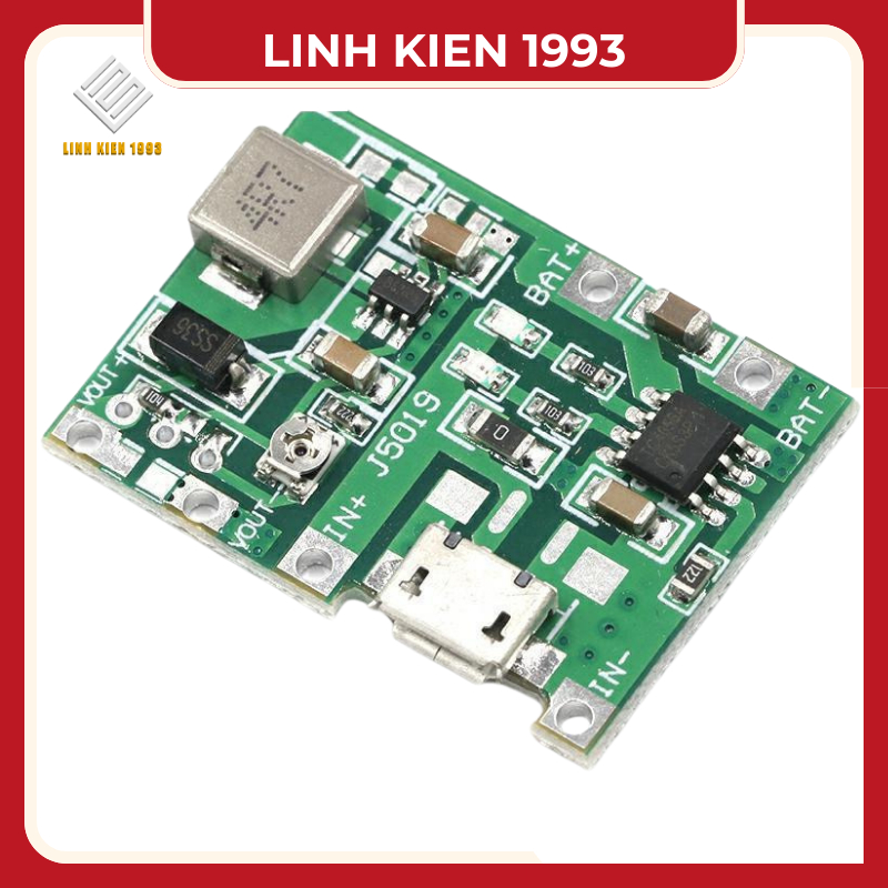 Mạch sạc pin 18650 1 viên 1S có bảo vệ 1A