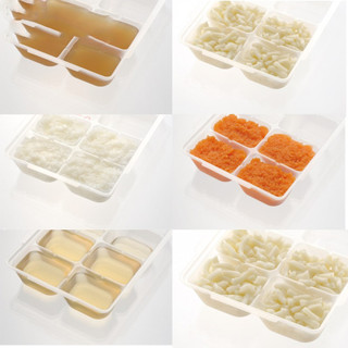 Bộ trữ thức ăn Richell hình mèo Richell khay trữ đông - 100ml 150ml 15ml 25ml 50ml