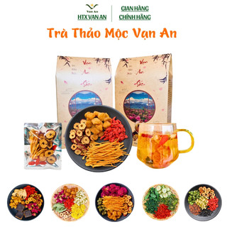   NHIỀU VỊ HỘP 30 gói  Trà thảo mộc dưỡng nhan giảm cân Trà hoa khô hồng sơn tra nhài đậu biếc atiso 