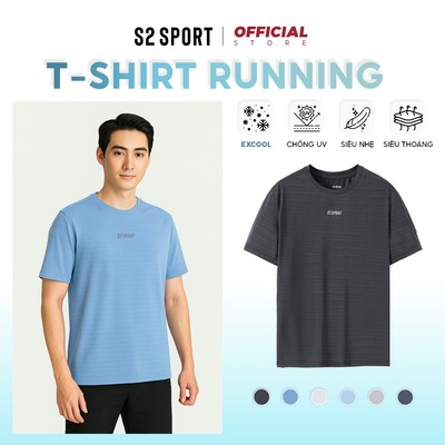 Áo thun nam thể thao S2 SPORT cổ tròn vải AirDry thể thao co giãn vận động thoải mái - STS08