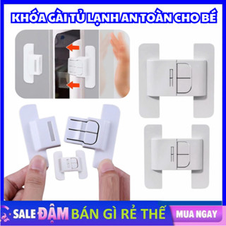 COMBO 5 Khóa Gài Tủ Lạnh An Toàn Cho Bé Chốt Khóa Ngăn Kéo Cửa Tủ Chống Kẹt Tay Trẻ Em #