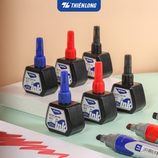 6 Hộp mực bút lông dầu Thiên Long PMI-01 với 3 màu mực xanh/ đỏ/ đen, Mực tươi sáng, bám dính tốt, không độc hại