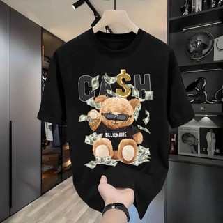 Bộ Cổ Tròn A196 - Gấu CASH Phong Cách Nam Nữ Cao Cấp, Chất Vải Cotton 100% Cao Cấp Siêu HÓT