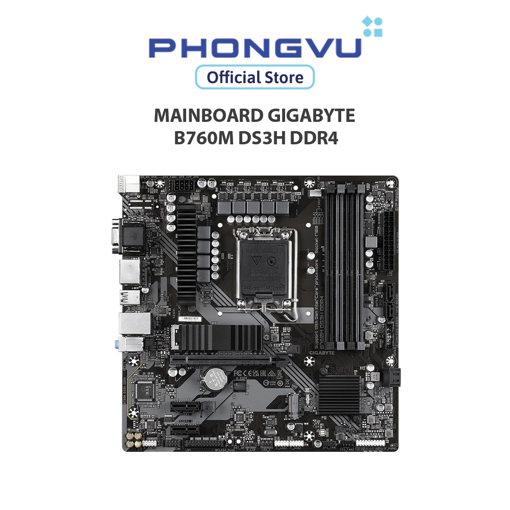Mainboard Gigabyte B760M DS3H DDR4 - Bảo hành 36 tháng