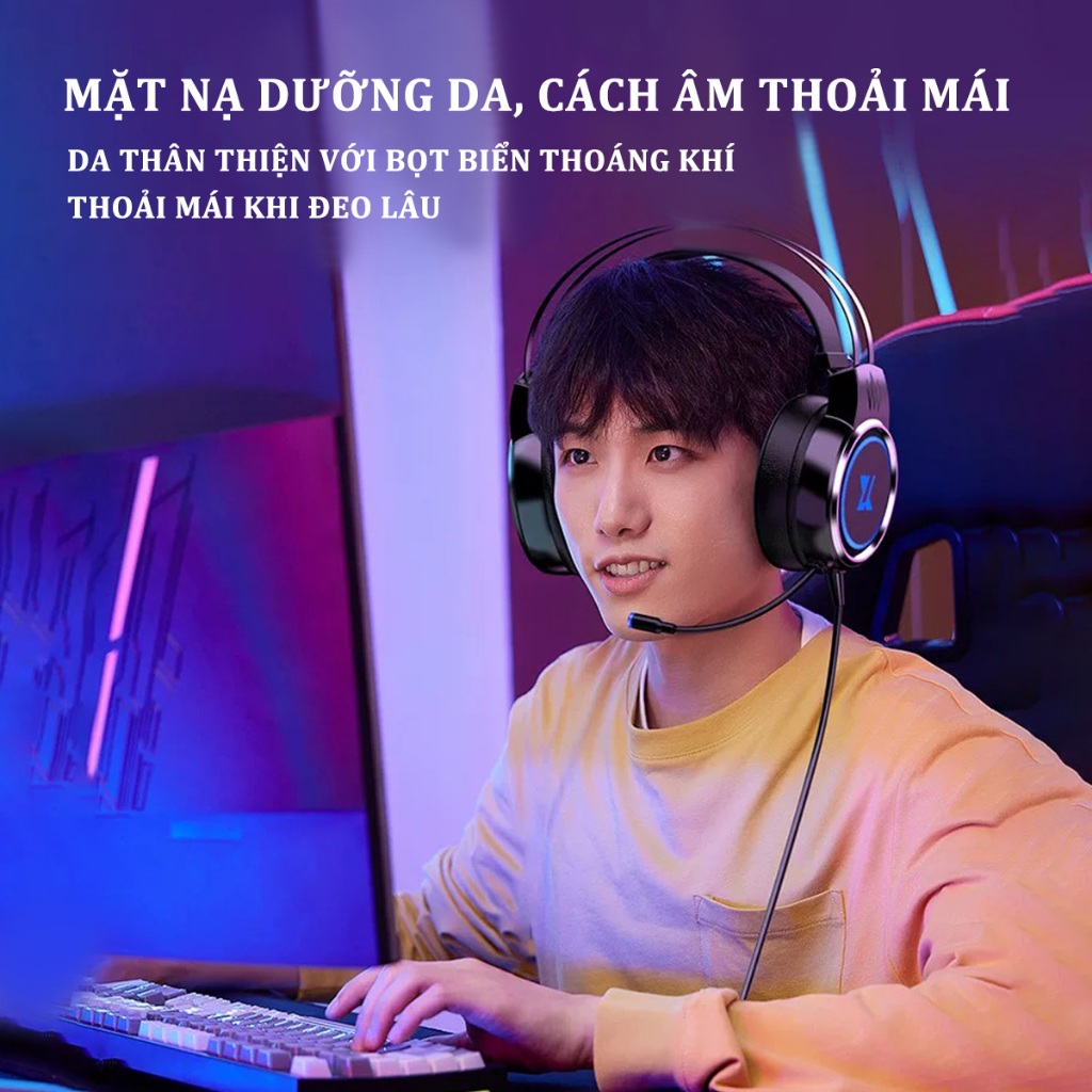 Tai nghe chụp tai có dây gaming MKEPS G108, Bass Mạnh, Chống Ồn, Đeo Thoải Mái 8 Giờ | BigBuy360 - bigbuy360.vn