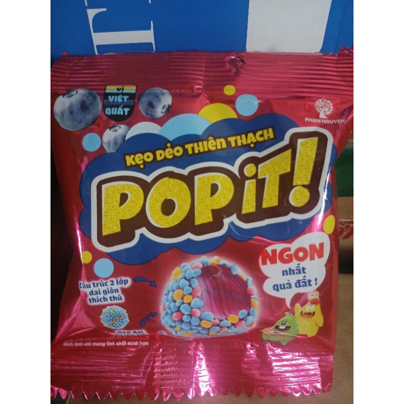 Kẹo Dẻo Thiên Thạch POP IT Vị Việt Quất 10 Gói/Dây