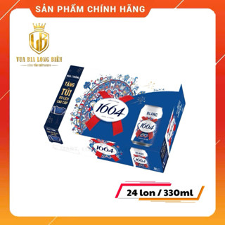 [Thùng 24 Lon] Bia 1664 Blanc 330ml Bia Pháp Thượng Hạng, Vị Thanh Mát