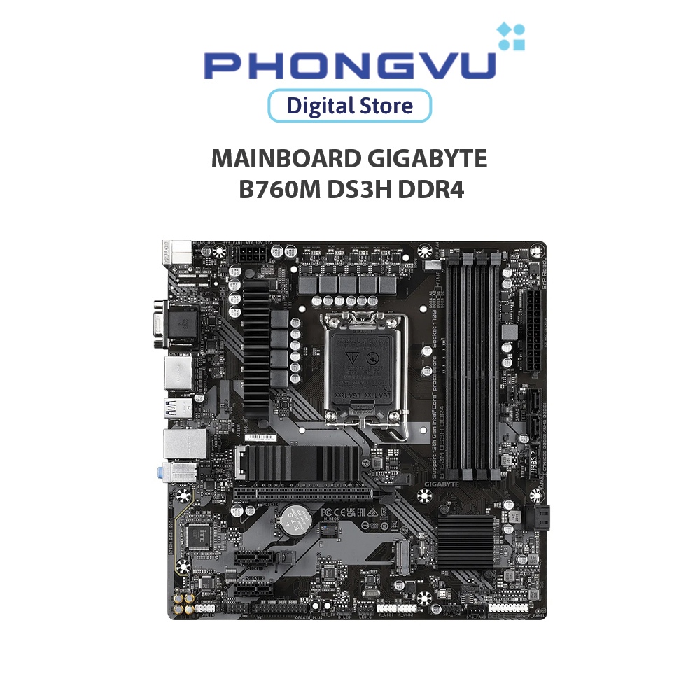 Mainboard Gigabyte B760M DS3H DDR4 - Bảo hành 36 tháng