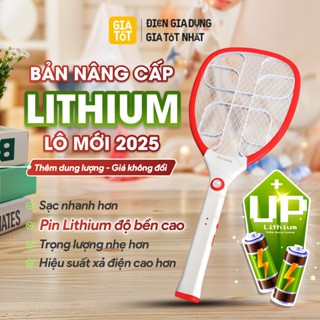 Vợt muỗi Điện Quang EMR02, 5s Xả nhanh dòng điện, chống giật. Lưới vợt 3 lớp bền bỉ - Bảo hành 12 tháng