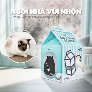 Đồ chơi Nhà giấy carton cào móng PetQ cho mèo
