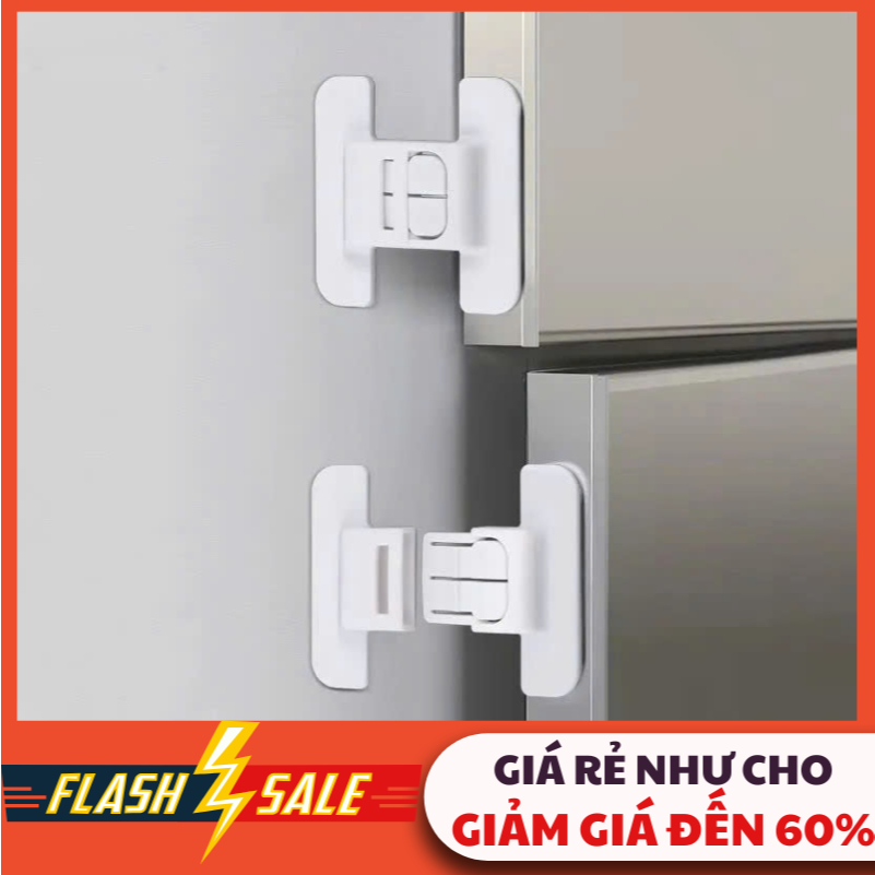 COMBO 10 Chốt Gài Khóa Tủ Lạnh An Toàn Cho Bé Loại Tốt Bấm Chốt Mở Chống Kẹt Tay Khóa Ngăn Kéo #