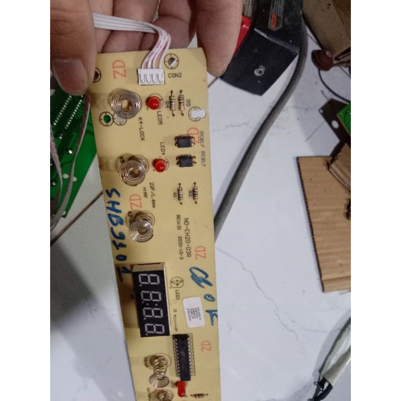 mạch điều khiển hiển thị bếp từ đôi Sunhouse SHB9101 mã ND-EH20-03 tháo bếp còn đẹp