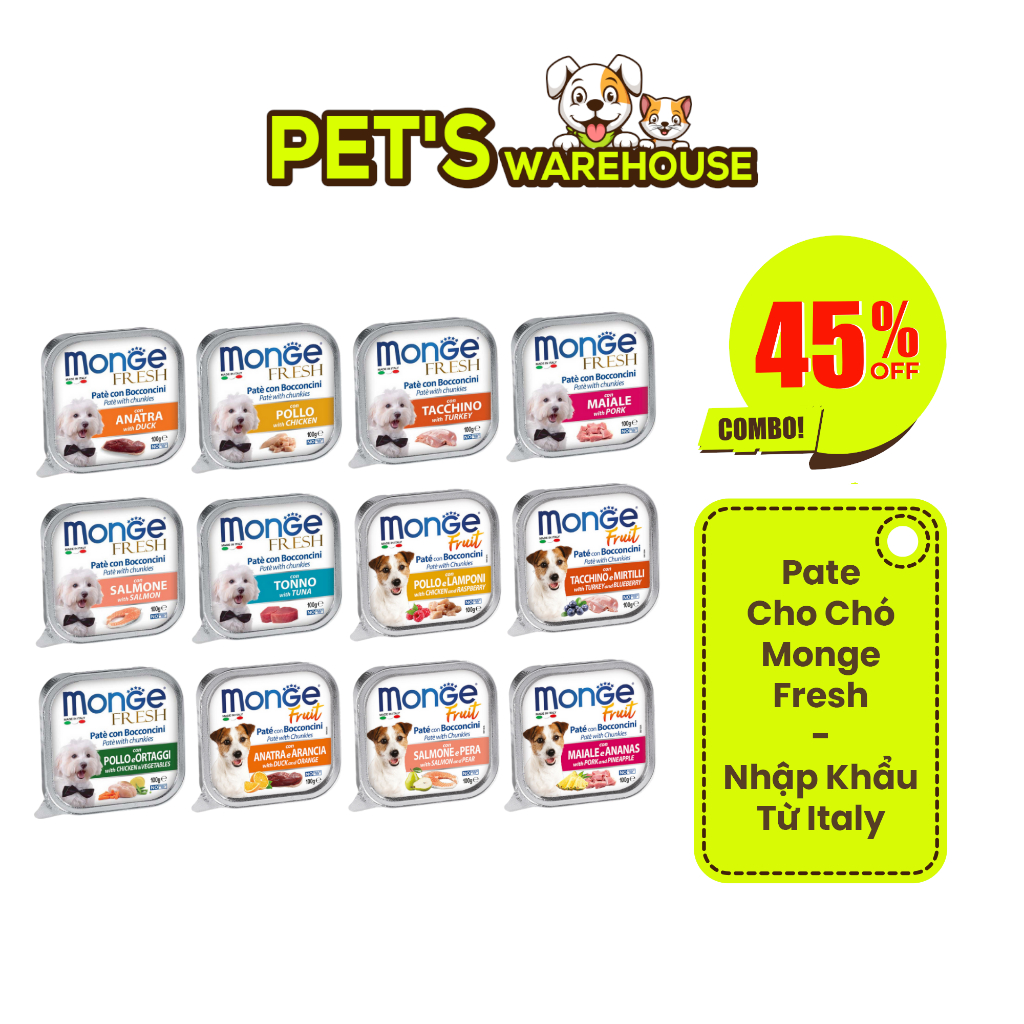 [100G] Pate Monge Chó Nhiều Vị