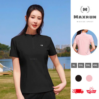 Áo tập gym, thể thao cộc/dài tay nữ bigsize chất thun nylon cao cấp MS1234 (Đen - Hồng tím)