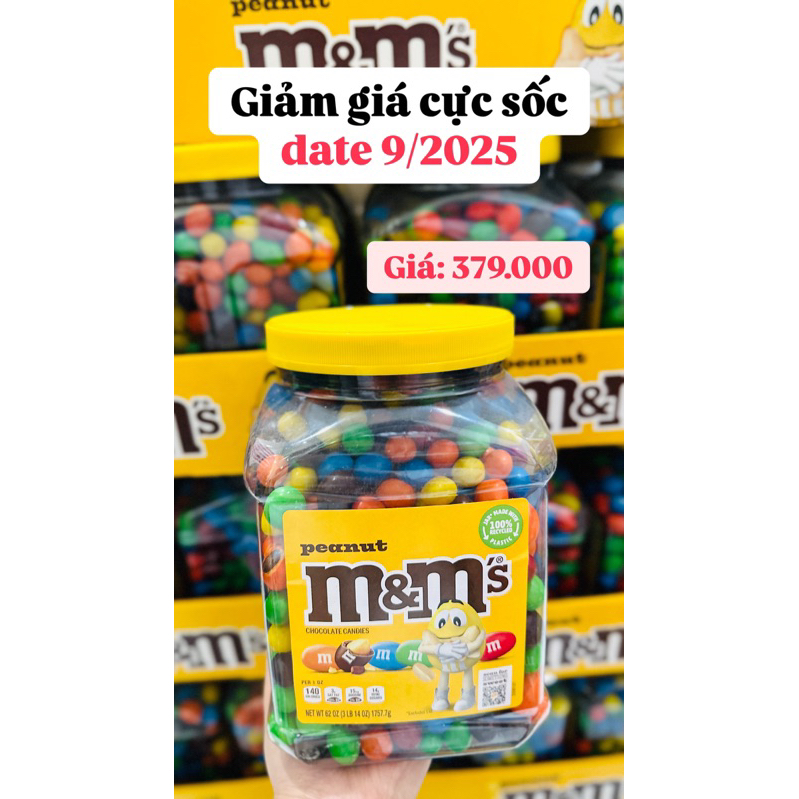 {ĐỌC LƯU Ý Ạ}[GIÁ TỐT](Date 9/2025) Kẹo Socola M&M hủ 1.757 kg